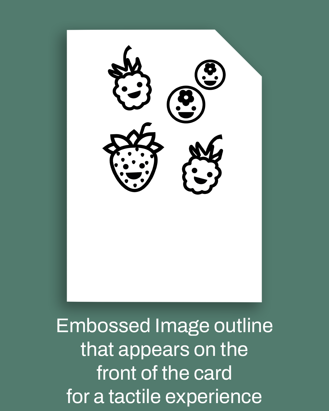 'Thank You Berry Much!' Braille Card