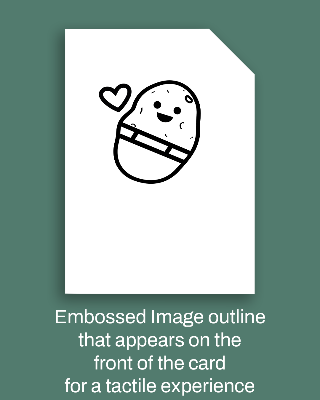 'Congrats on your little Spud!' Braille Card