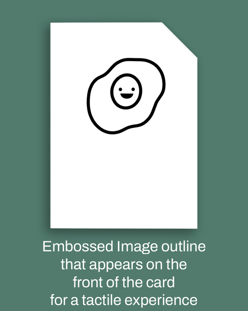 'Have an EGGCELLENT Birthday!' Braille Card